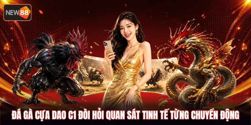 Đá gà cựa dao C1 đòi hỏi quan sát tinh tế từng chuyển động
