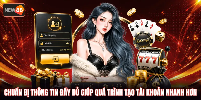 Chuẩn bị thông tin đầy đủ giúp quá trình tạo tài khoản nhanh hơn