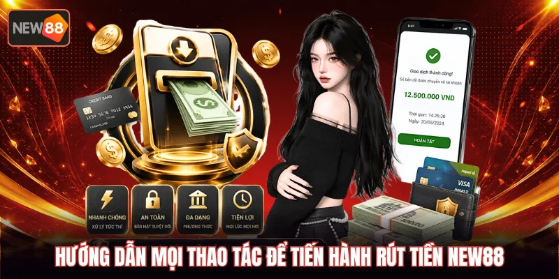 Hướng dẫn mọi thao tác để tiến hành rút tiền new88
